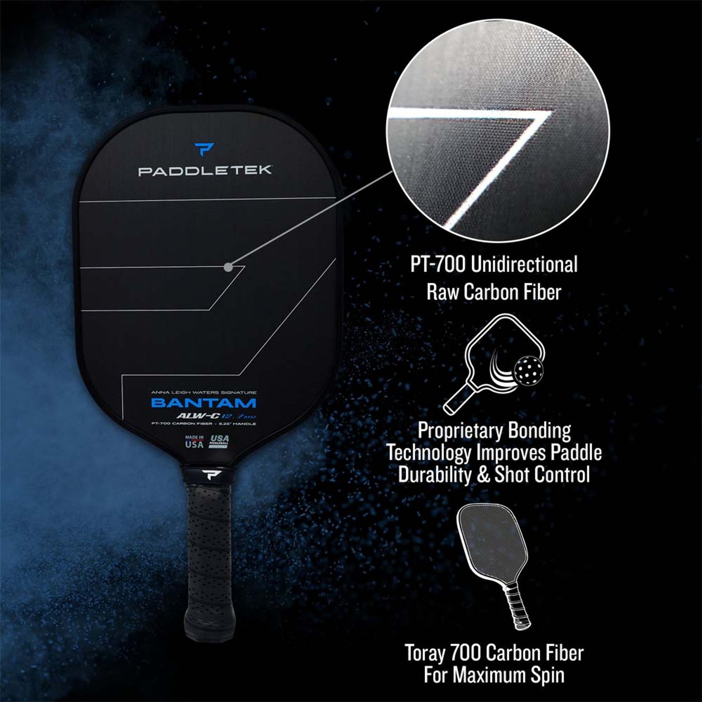 Paddletek Bantam ALW-C 12.7mm Pickleball Paddle