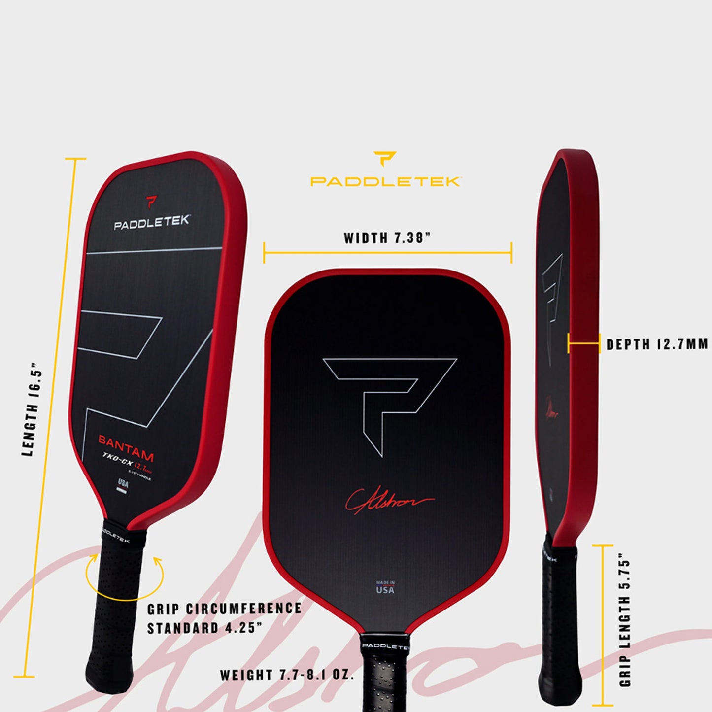 Paddletek Bantam TKO-CX 12.7mm Pickleball Paddle
