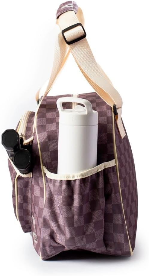 Pik'le'Ball - Checkered Chic Brown Premium Tote Bag
