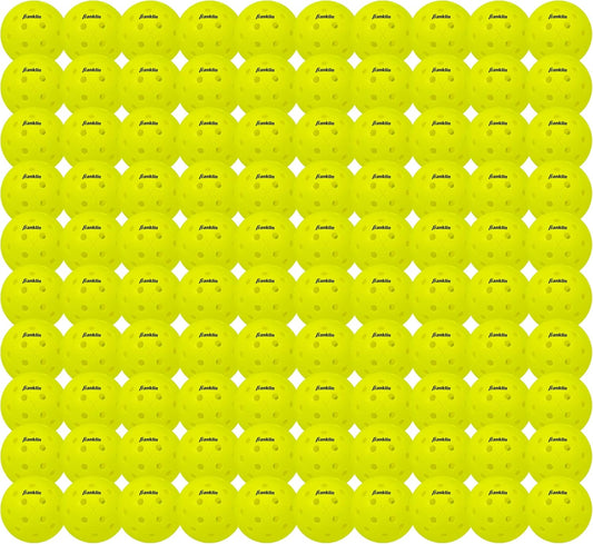 Franklin Sports X-40 Outdoor Pickleballs - 100 Pack YELLOW