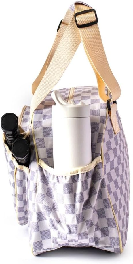 Pik'le'Ball - Checkered Chic Tan Premium Tote Bag