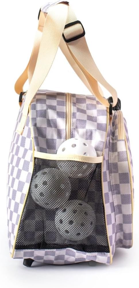 Pik'le'Ball - Checkered Chic Tan Premium Tote Bag
