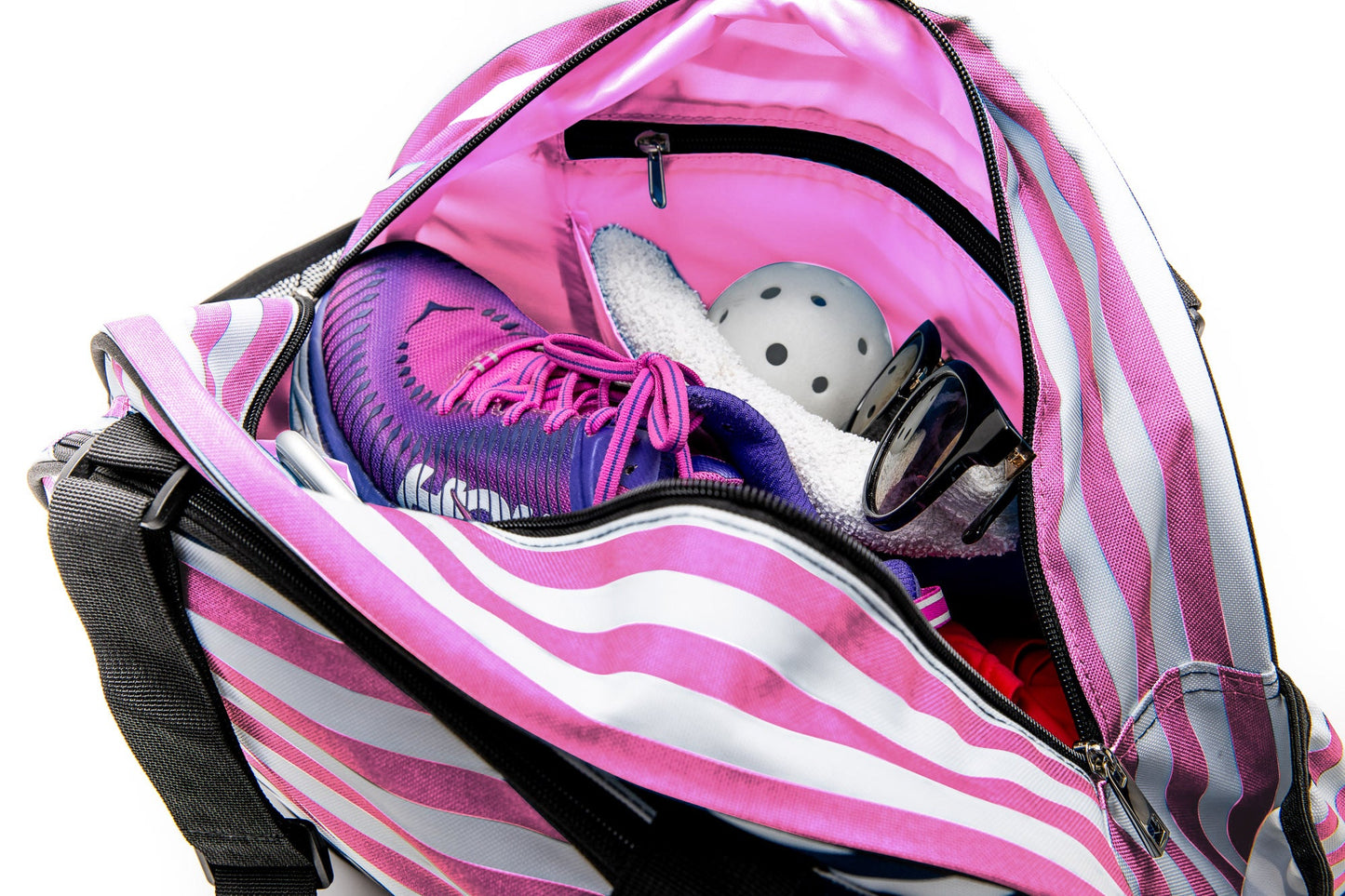 Pik'le'Ball - Stylish Stripe Pink Premium Tote Bag