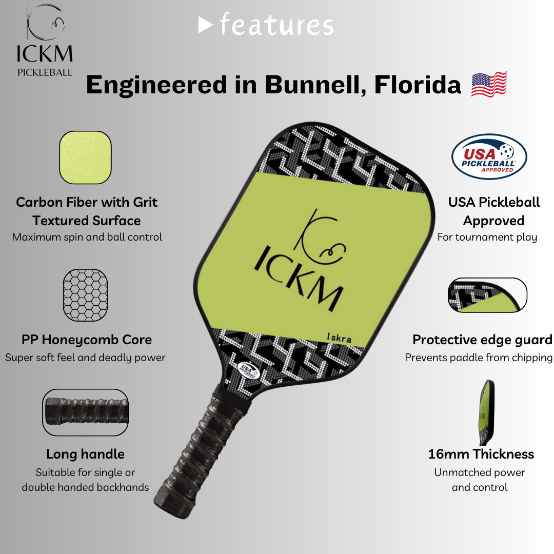 ICKM Carbon Fiber Pickleball Paddle