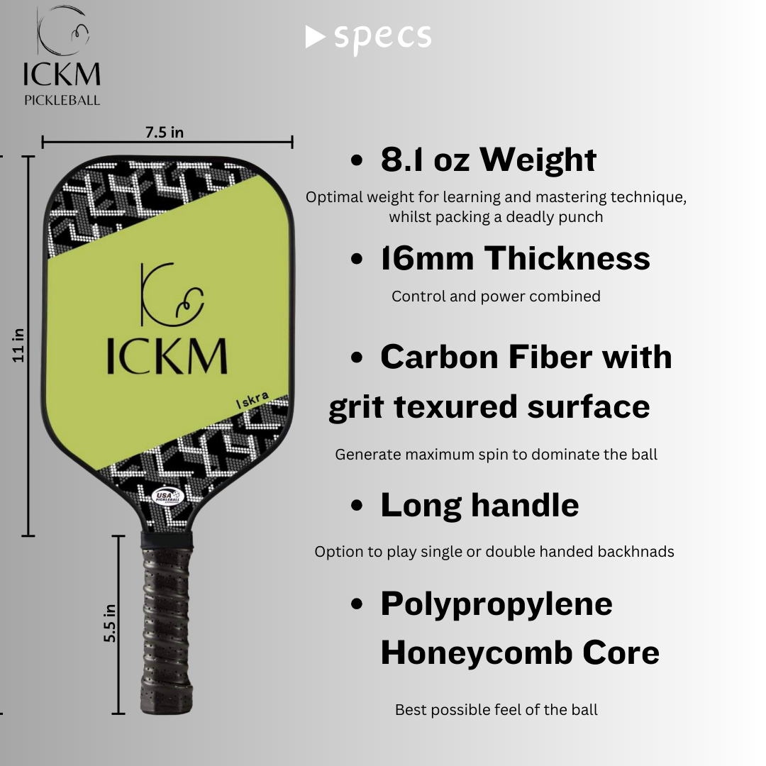 ICKM Carbon Fiber Pickleball Paddle