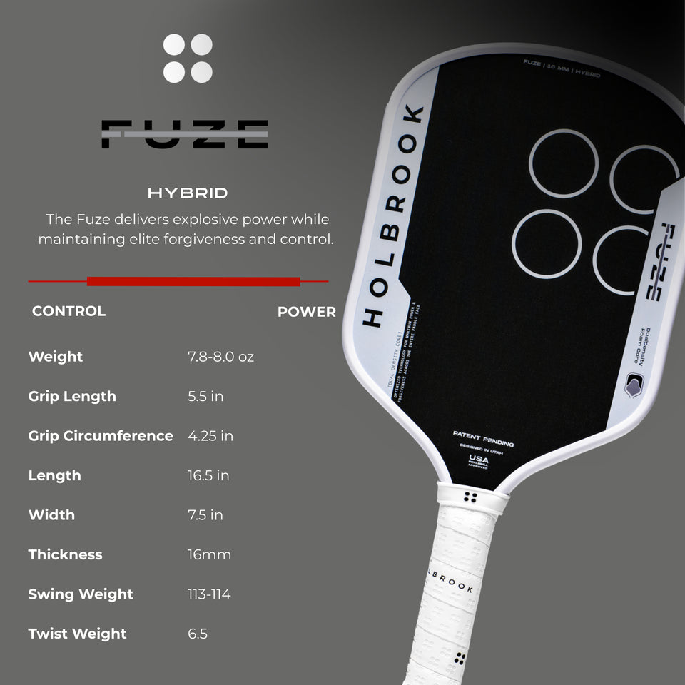Holbrook Fuze Hybrid 16mm Pickleball Paddle