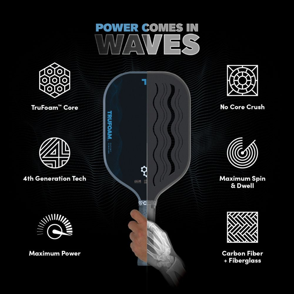 CRBN TruFoam Waves 2 Square Pickleball Paddle