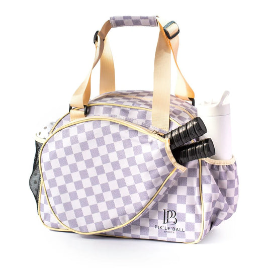 Pik'le'Ball - Checkered Chic Tan Premium Tote Bag