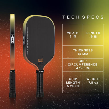 JOOLA Scorpeus Pro 3S Dual 14mm Pickleball Paddle
