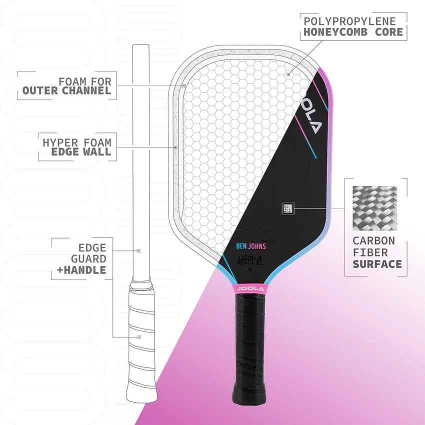 JOOLA Pink Perseus 3S 16mm Pickleball Paddle