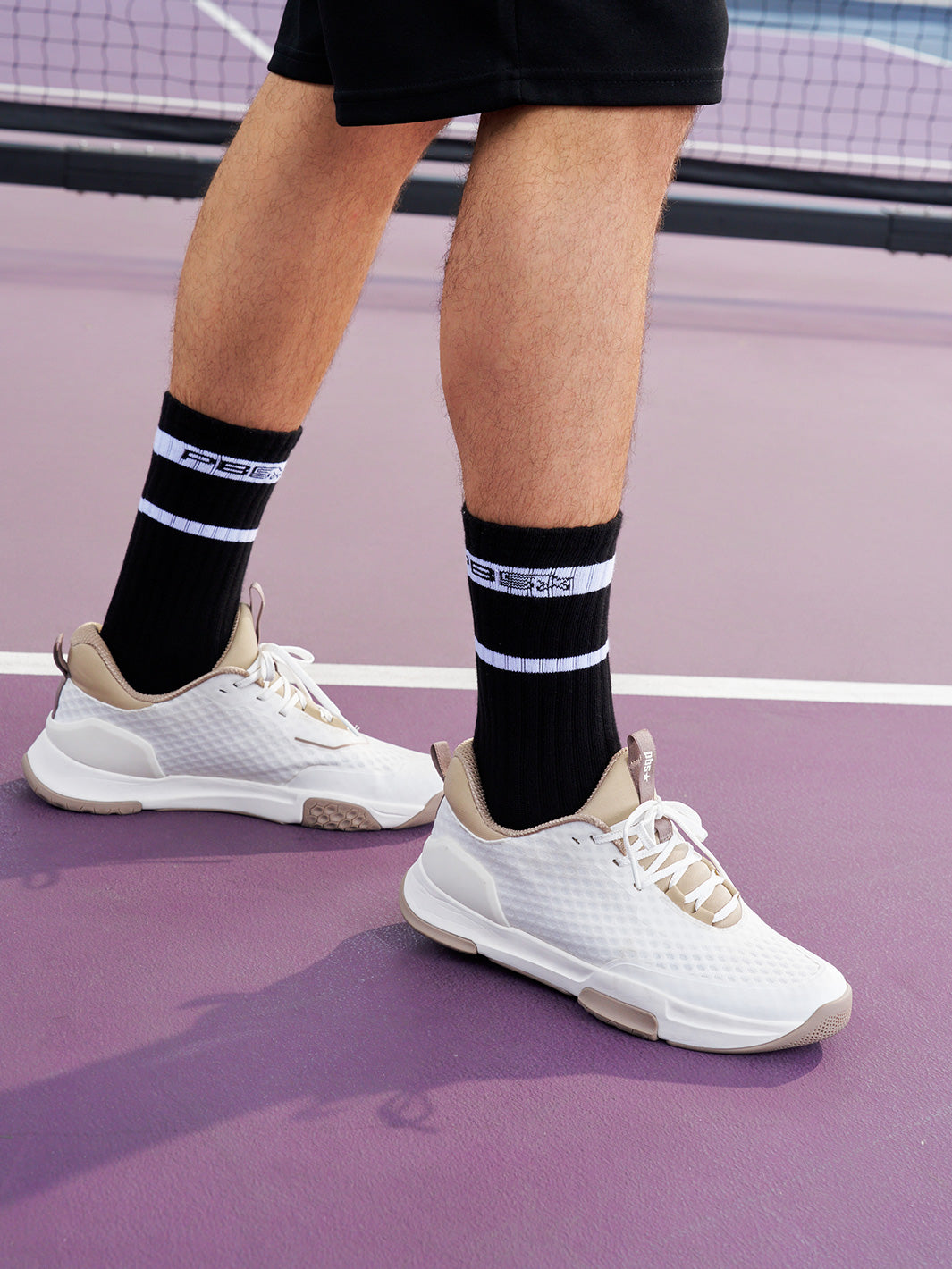PB5star Axis Men's Pickleball Court Shoe - Soft White Multi