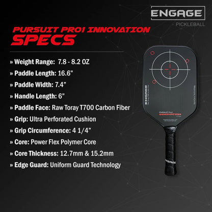 Engage Pursuit Pro1 Innovation 12.7mm Pickleball Paddle