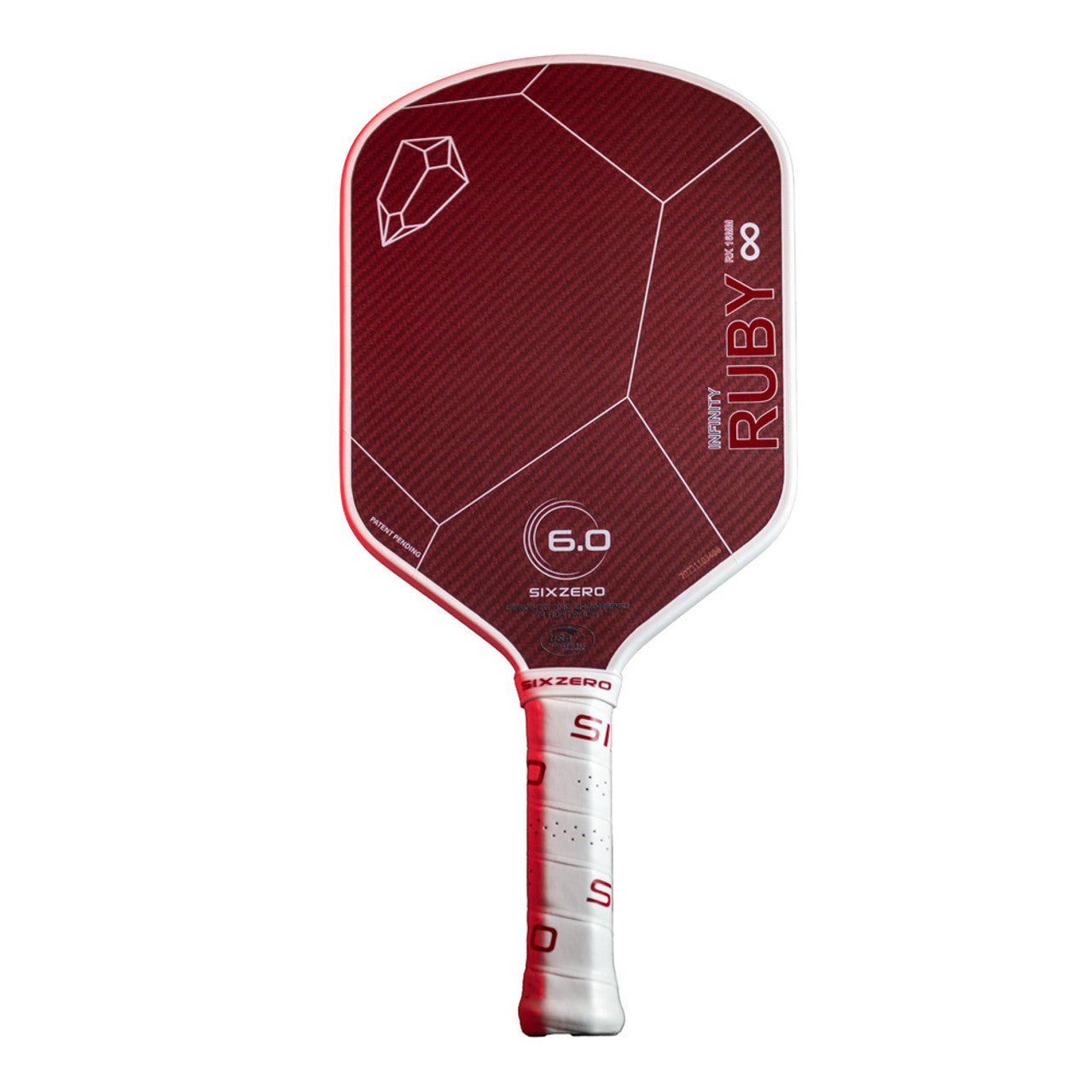 Pickle Ball Racket Ruby Six Zero Infinity Ruby 16mm Pickleball Paddle – Sir Pickleball