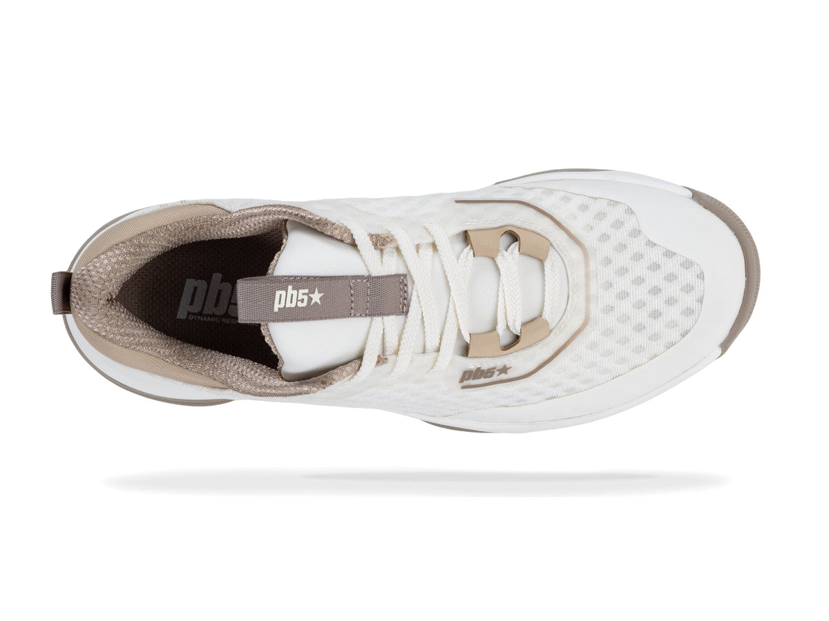 PB5star Axis Women's Pickleball Court Shoe - Soft White Multi