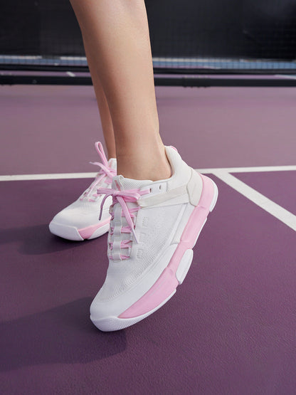PB5star Court2 Women's Pickleball Court Shoe - White-Powder Pink