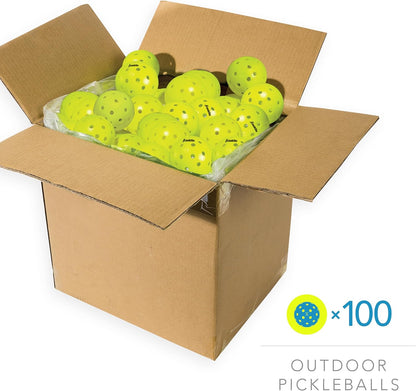 Franklin Sports X-40 Outdoor Pickleballs - 100 Pack YELLOW
