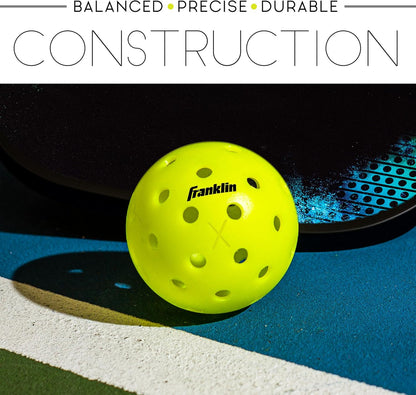 Franklin Sports X-40 Outdoor Pickleballs - 100 Pack YELLOW