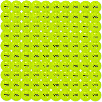 Vulcan | VPRO Flight Outdoor Pickleball Official Ball of The PPA Tour & MLP | 100 Ball Pack | Hi-Vis Yellow